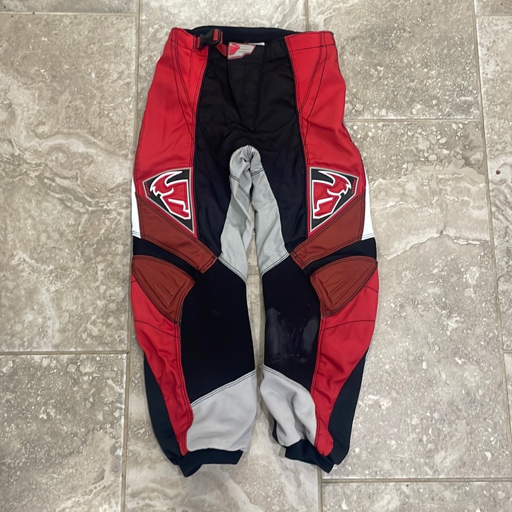 Thor MX Motocross‎ Pants "Phase Protective Systems" Sz: 24 Black/White/Red